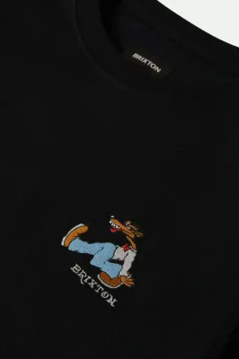 Brixton Stride Heavyweight Tee - Black Classic Wash