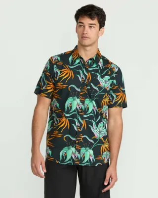 Volcom Brain Melter Floral SS - Black Green