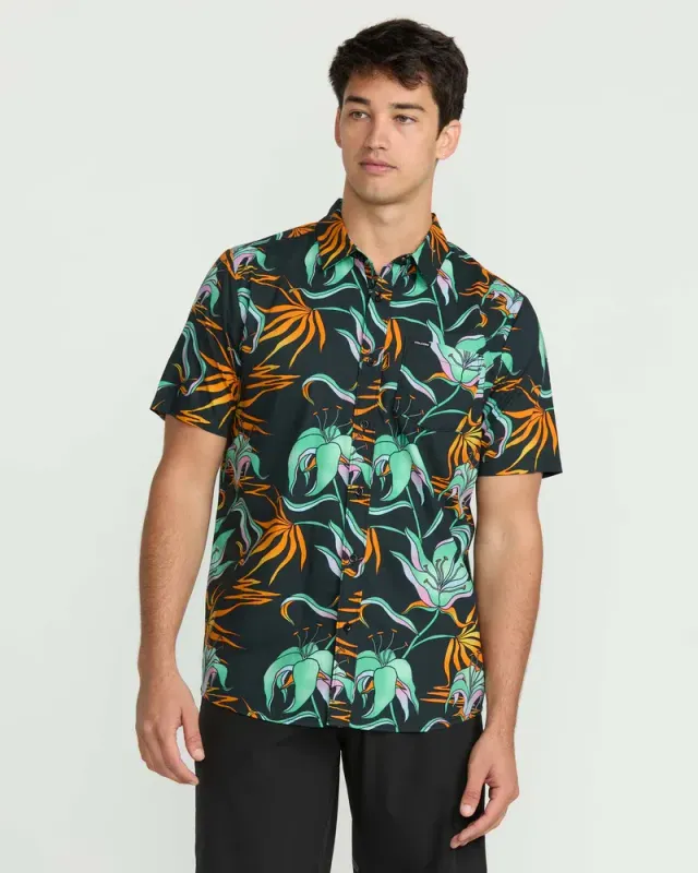 Volcom Brain Melter Floral SS - Black Green