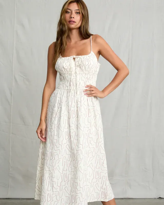 RVCA Maia Midi Dress - Cloud