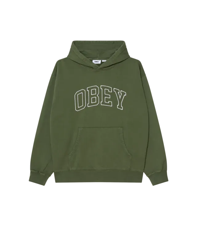 Obey Collegiate Faded Hood - Kombu Green