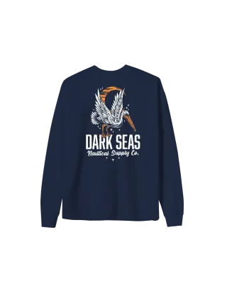Dark Seas Nite Flyer L/S Tee - Navy