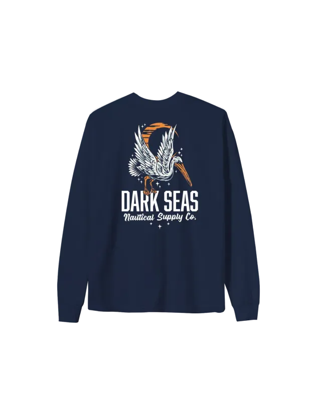 Dark Seas Nite Flyer L/S Tee - Navy