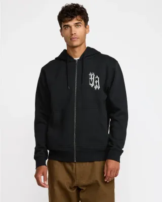 RVCA Benj Tiger Eyes Zip Hood - Black