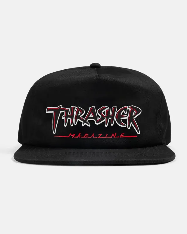 Thrasher Slash Snapback - Black