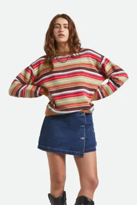 Brixton Cozy Crew Sweater - Multi Stripe