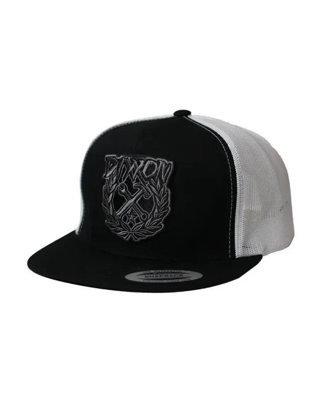 Dixxon Party Crest Trucker - Gray/Black/White