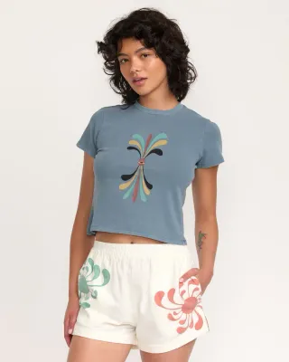 RVCA Lauryn Alvarez 411 Tee - Vintage Navy