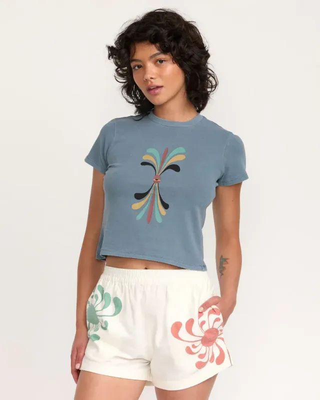 RVCA Lauryn Alvarez 411 Tee - Vintage Navy