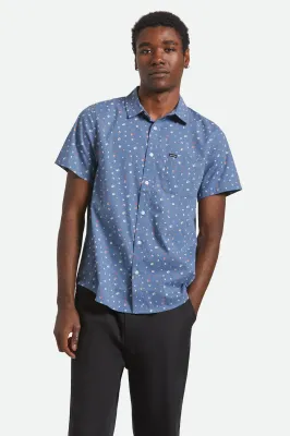 Brixton Charter Print SS Woven - Bering Sea
