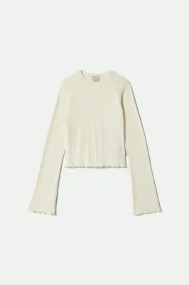 Brixton Dolly Slim Knit LS Tee - Off White