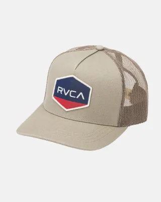 RVCA Commonwealth Curved Trucker - Mushroom