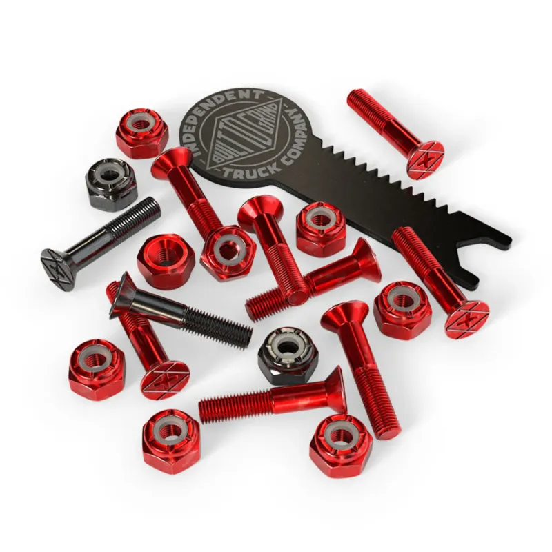 Independent Hardware w/Tool - Red/Black 1in