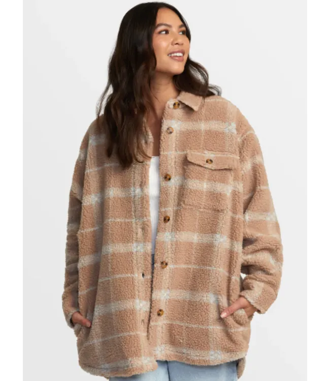 RVCA Birdie Shacket - Warm Taupe