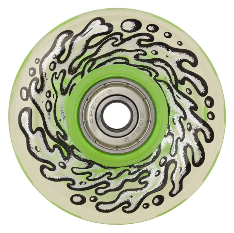 Slime Balls Wheels Light Ups w/Green LED Bearings 78A 60mm