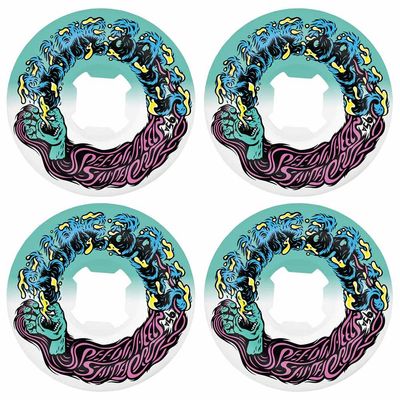 Slime Balls Wheels Hairballs 50-50 White/Teal 95A 54mm