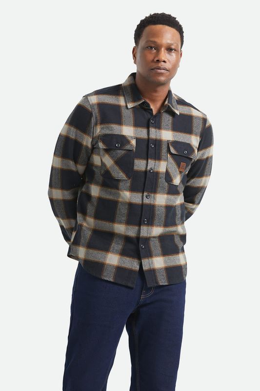 Brixton Bowery Flannel - Black/Cream