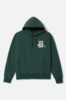 Brixton Predator Relaxed Hood - Primal Green Worn Wash