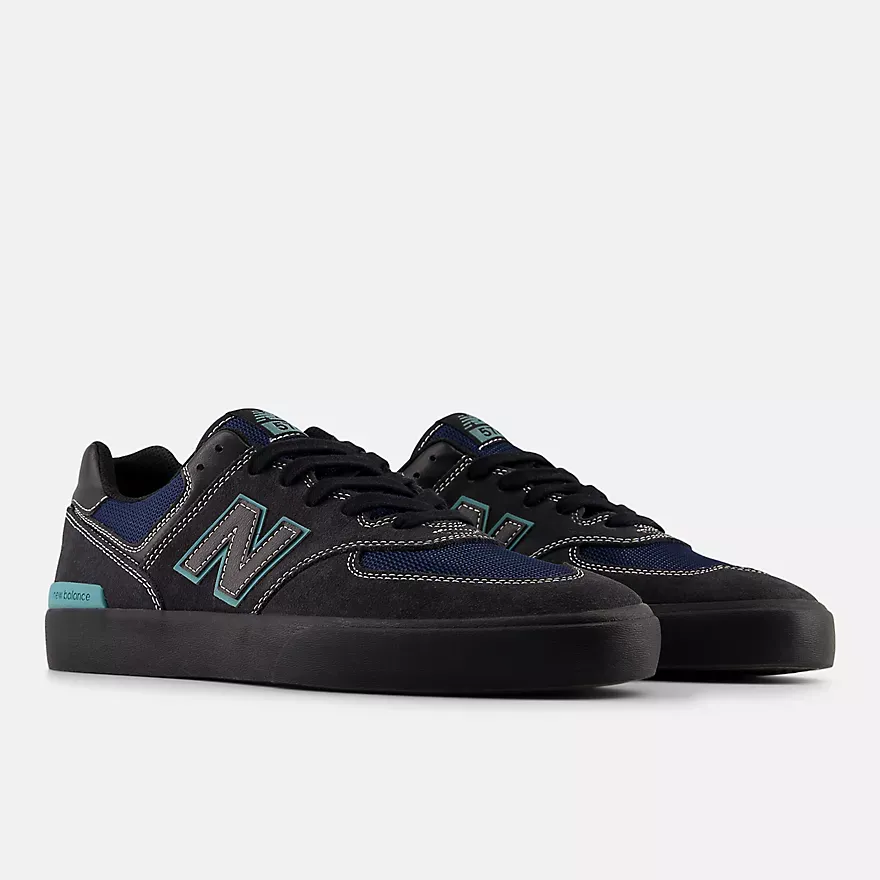 New Balance 574 2E - Faded Black w/Teal