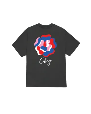 Obey Paper Rose Tee - Vintage Black