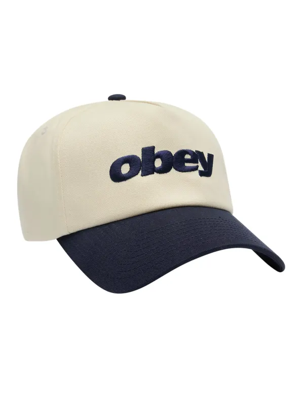 Obey Delta 5 Panel Hat - Navy Multi