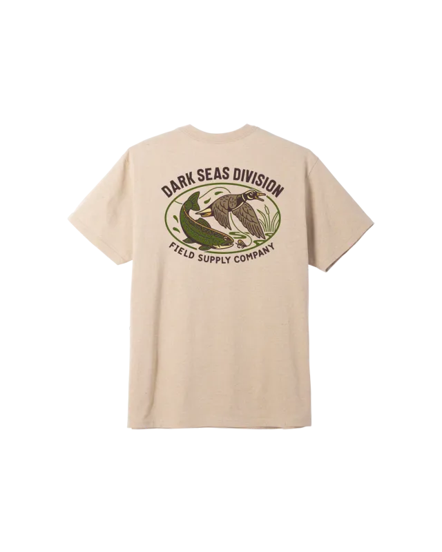 Dark Seas Creek Country Blended Tee - Heather Sand