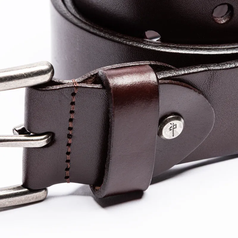 RDS Genuine Leather Belt - Dark Brown