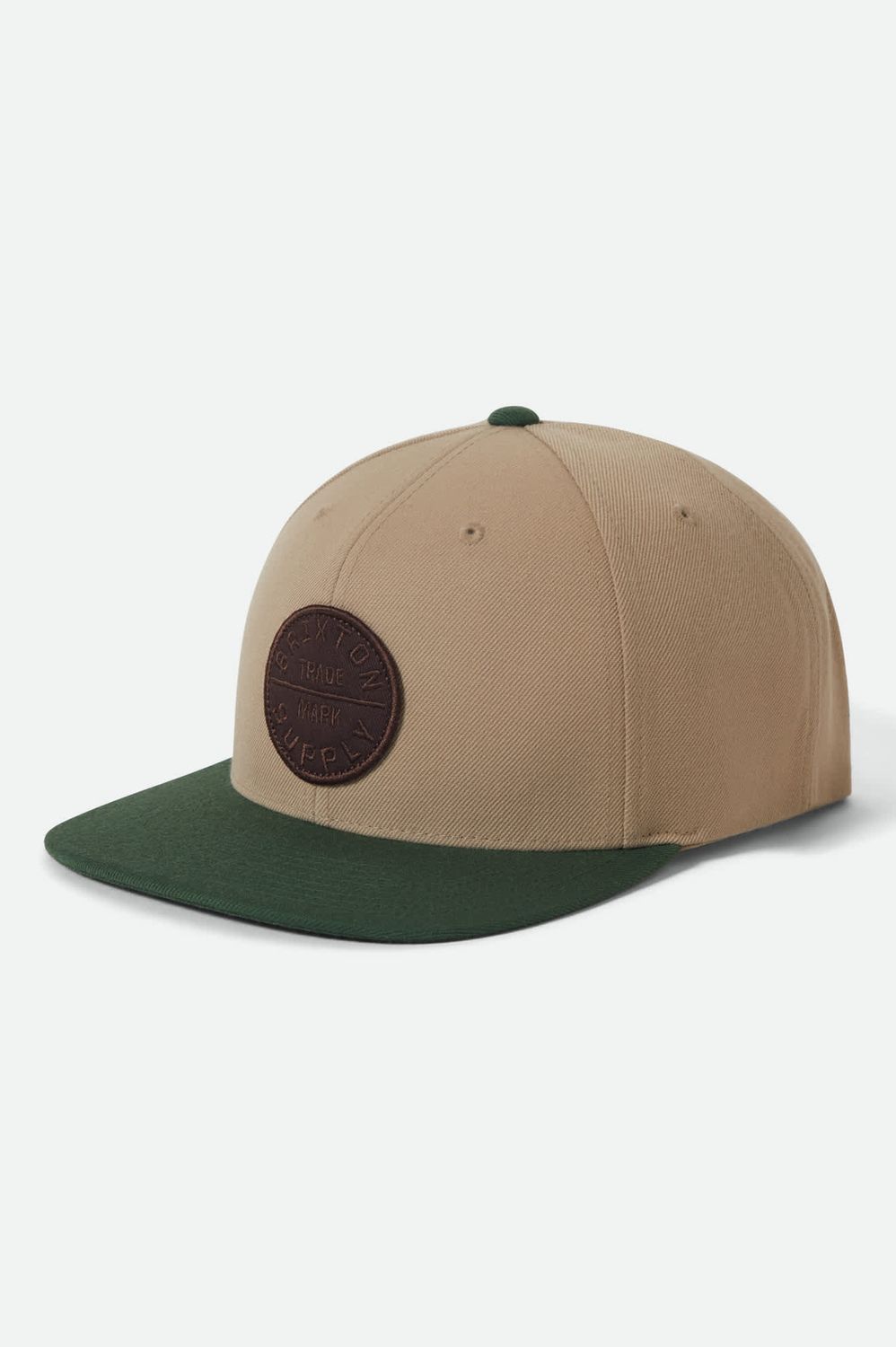 Brixton Oath III Snapback - Khaki/Primal Green