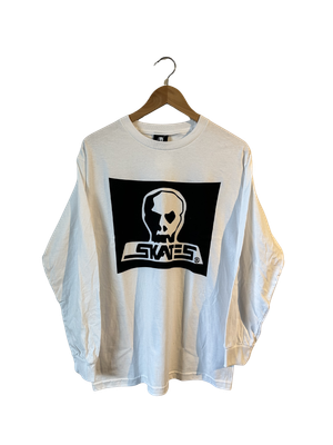 Skull Skates Surf Box Burbs L/S Tee - White