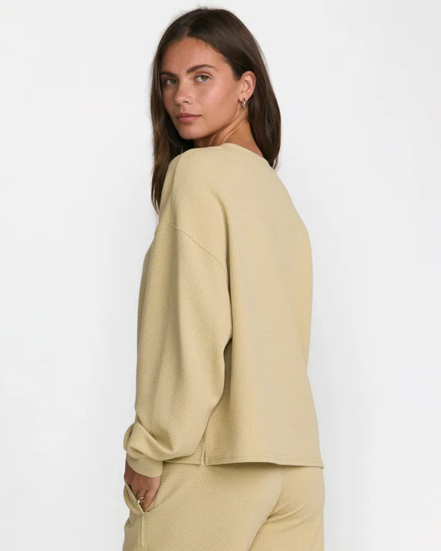 RVCA Glory Waffle Pullover - Vintage Khaki