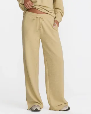 RVCA Glory Waffle Split Pant - Vintage Khaki