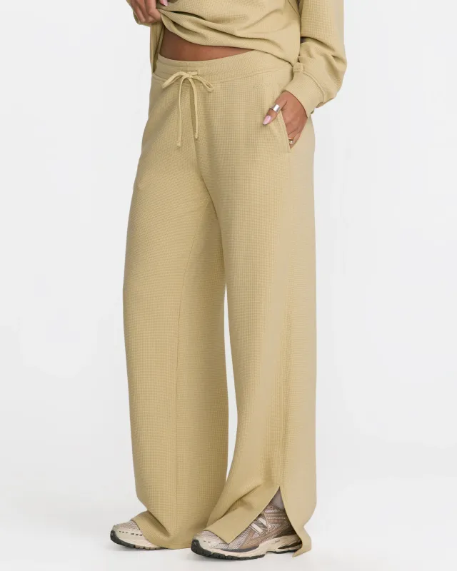 RVCA Glory Waffle Split Pant - Vintage Khaki