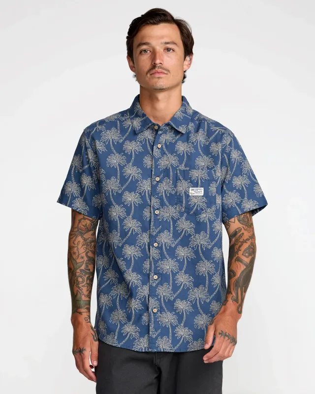 RVCA Exotica SS Button - Dark Denim