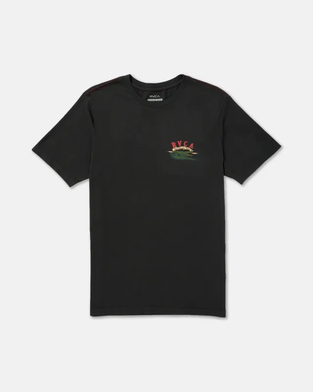 RVCA Welcome To Rvca Tee - Pirate Black