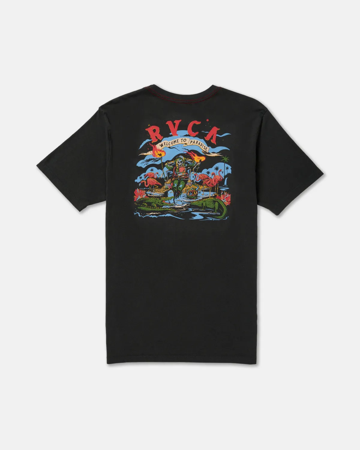 RVCA Welcome To Rvca Tee - Pirate Black