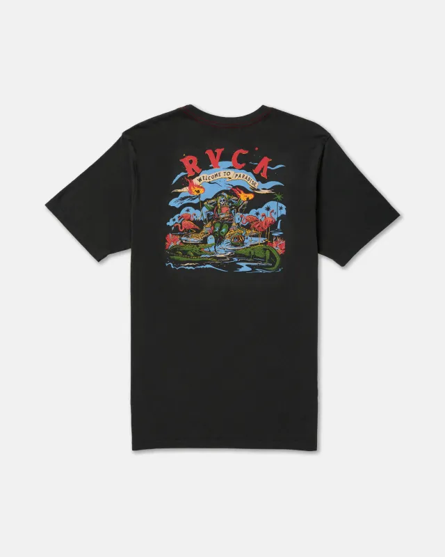 RVCA Welcome To Rvca Tee - Pirate Black