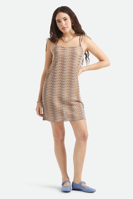 Brixton Cabana Mesh Tunic Dress - Multi Colour Zigzag