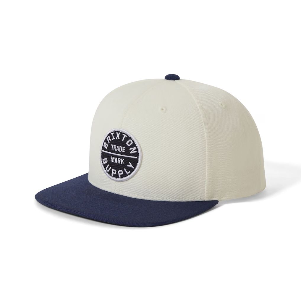 Brixton Oath III Snapback - Off White/Midnight Blue