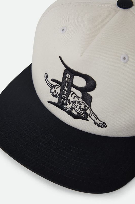 Brixton Predator Snapback - Off White/Black