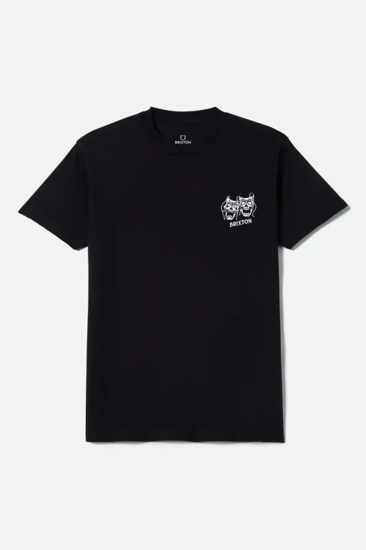 Brixton Smile Always Tee - Black Worn Wash