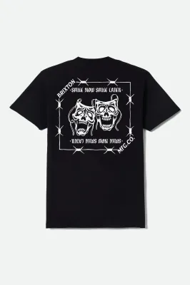 Brixton Smile Always Tee - Black Worn Wash