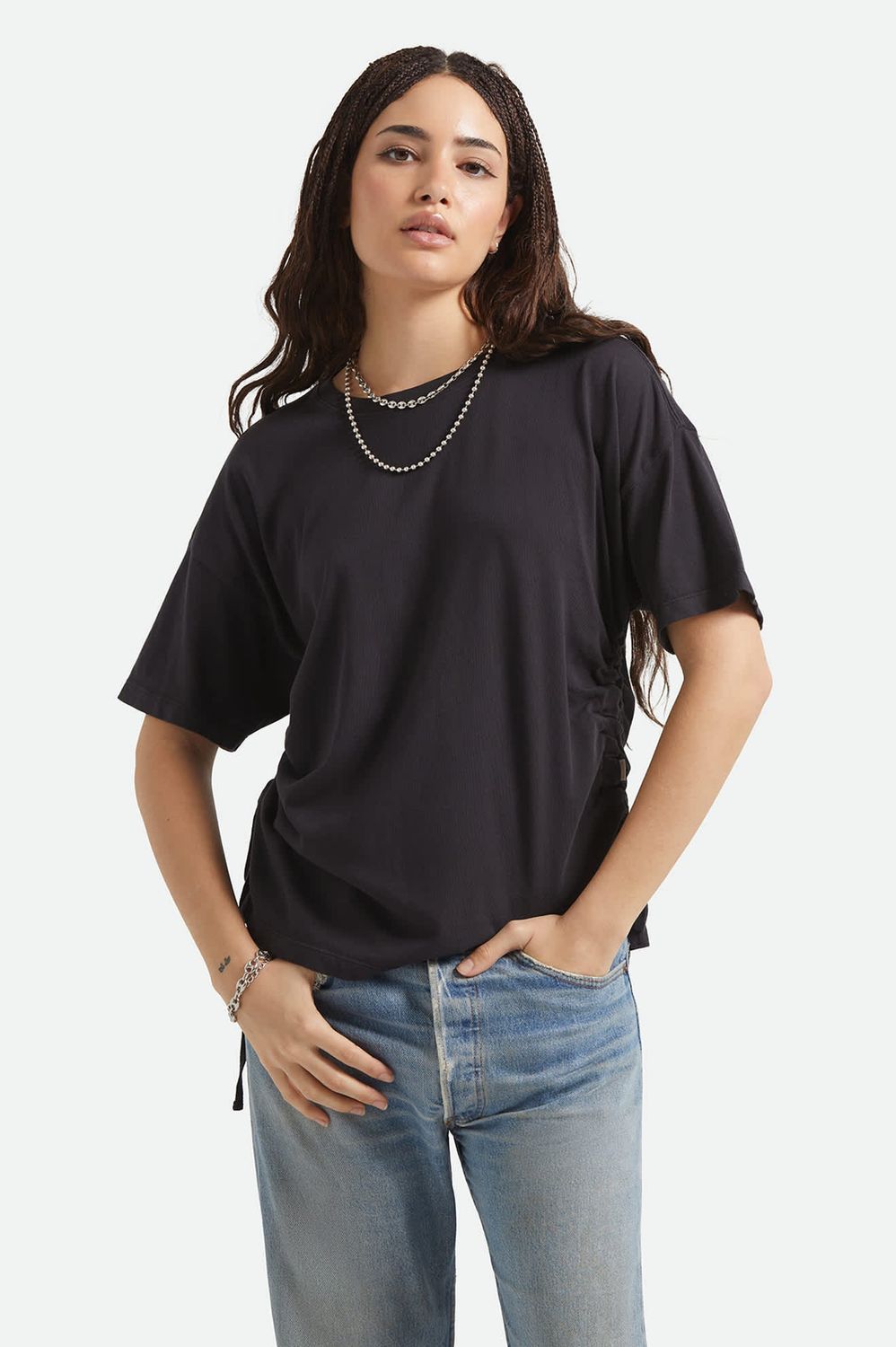 Brixton Carefree Cinch Tee - Black