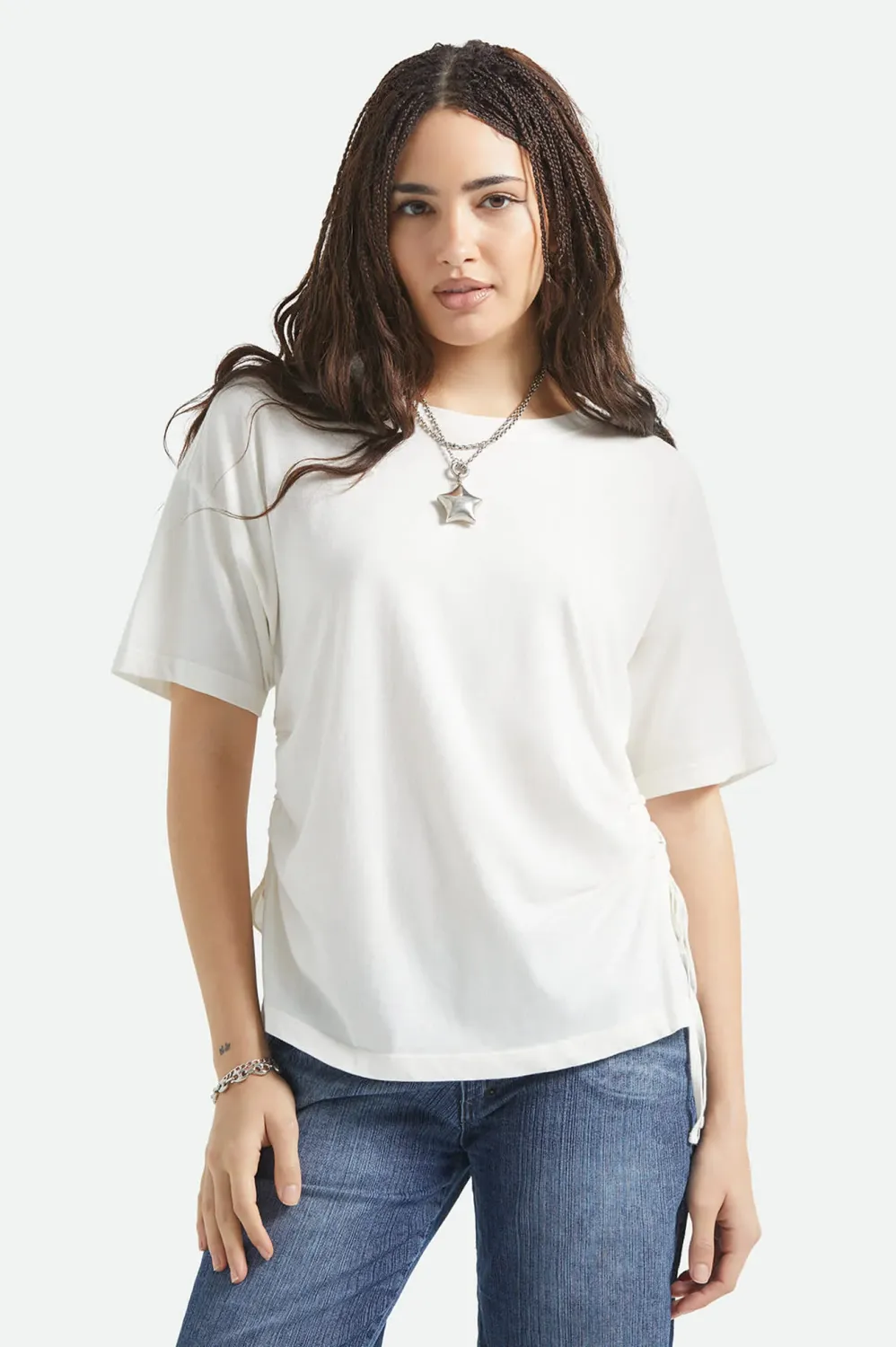 Brixton Carefree Cinch Tee - White