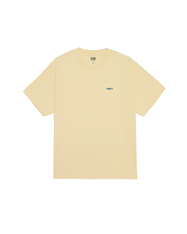 Obey Peep Hole Tee - Pale Yellow