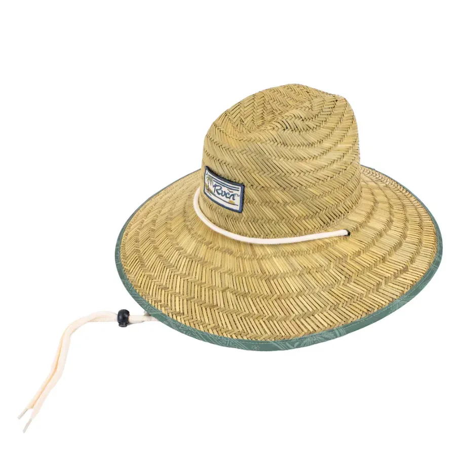 RVCA Exotica Straw Lifeguard Hat - Olive