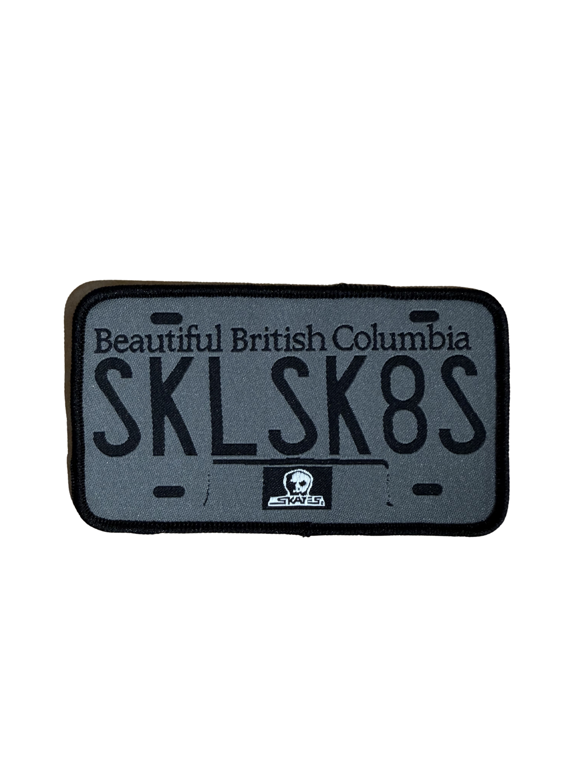 Skull Skates BC License Plate Patch