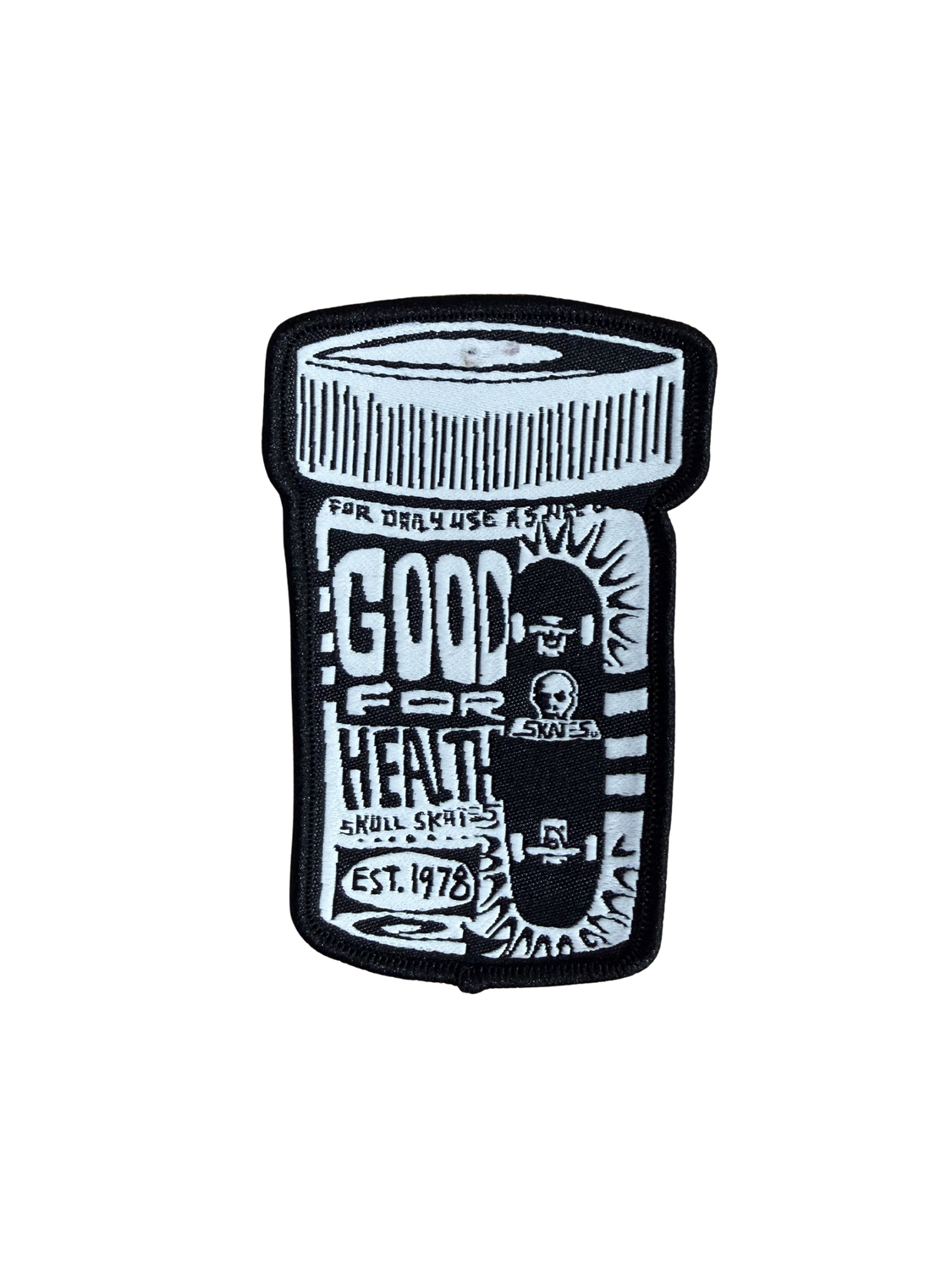 Skull Skates Pill Bottle Patch