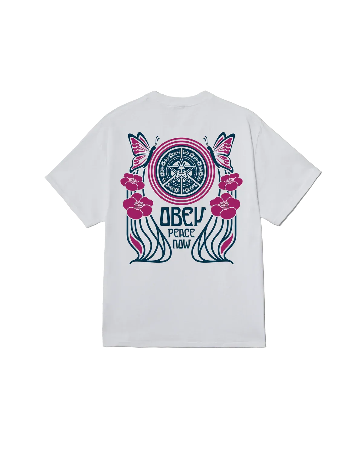 Obey Peace Now Butterflies Tee - White