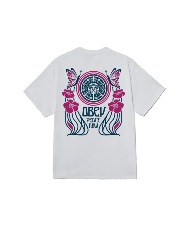 Obey Peace Now Butterflies Tee - White