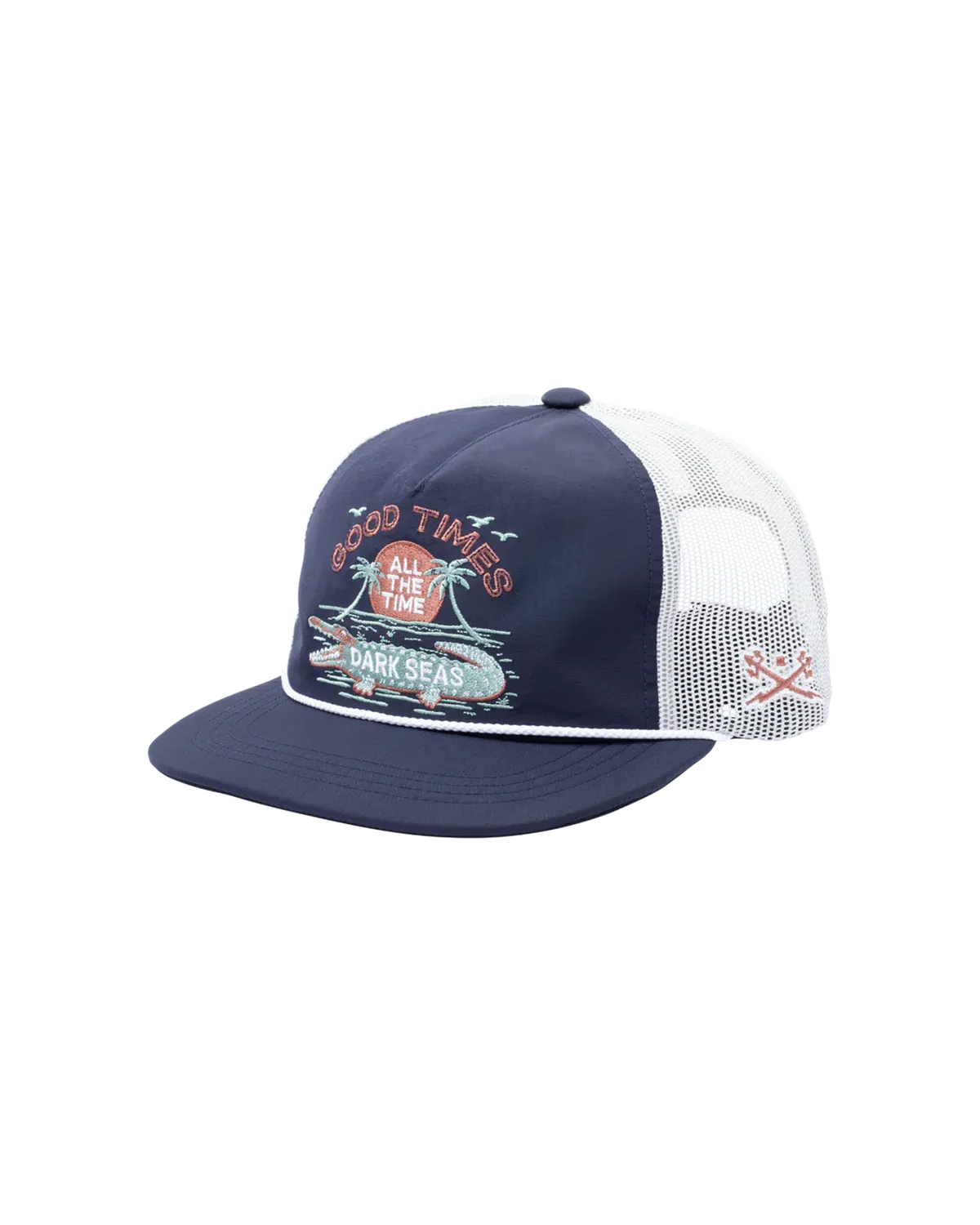 Dark Seas Gator Trucker - Navy